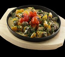 Жаркое из куриных потрошков с картофелем