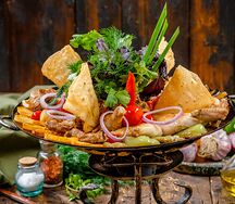 Садж из курицы с овощами