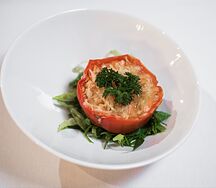 Перец фаршированный квашеной капустой