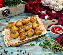 Беби-картофель на углях