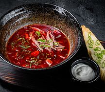 Борщ с копчёной уткой