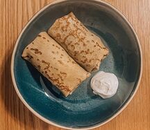 Блинчики с курицей и грибами