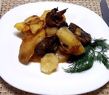 Картошка жареная с грибами