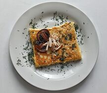 Омлет с курицей и грибами