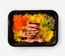 Индейка терияки с рисом и овощами