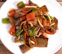 Острый салат с мясом