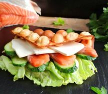 Гонконгская вафля с сёмгой