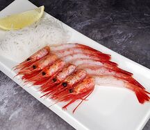 Сашими из Сладкой Сахалинской креветки