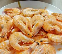 Жареные королевские креветки (средние)