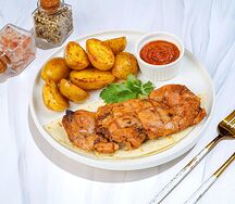 Курица-гриль с картофелем бейби