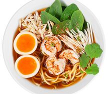 Рамен с креветками