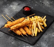 Шашлычки Цыпа с картофелем фри