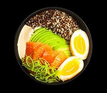 Боул со слабосоленой форелью