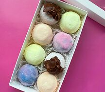 Ассорти моти Персиковый пломбир, Жасмин-лимон-личи, Ежевичный космос, Арахис-шоколад-хлопья, S