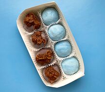 Моти Черника-апельсин-голубая матча, Арахис-молочный шоколад-хлопья, S