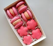 Сет макарон Земляничный Улун, Клубнично-кокосовое мороженое S