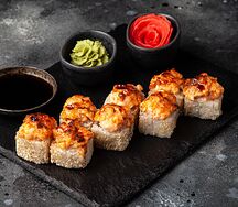 Ролл Угорь & Лосось запеченный
