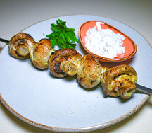 Шашлык из шампиньонов