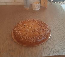 Пирог Курица с грибами и сыром
