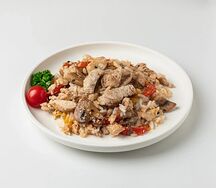 Индейка с рисом в кисло-сладком соусе