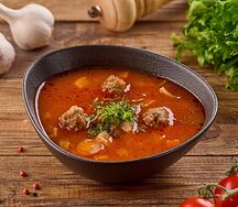 Суп с рисом и фрикадельками