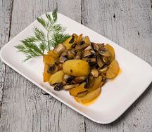 Жаренный картофель с грибами