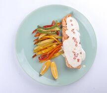 Семга в икорном соусе