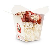 White steamed rice ו Fried chicken wings