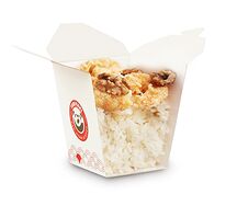 White steamed rice, Honey Walnut shrimp