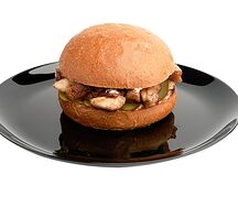 Orange chicken burger