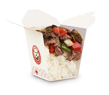 Белый рис на пару с мясом Кунг Пао