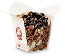 Chow mein soba, Teriyaki chicken