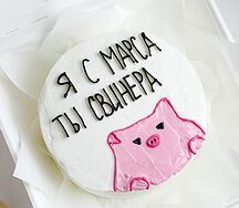 Бенто-торт  Я с марса ты свинера 