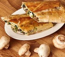 Лаваш жареный с грибами