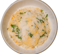 Пшеная каша с тыквой, яйцом и голландским соусом