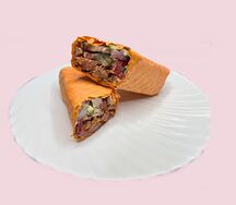 Мини-Шаурма в сырном лаваше с курицей