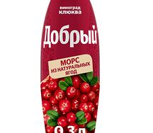 Морс Добрый из брусники и клюквы