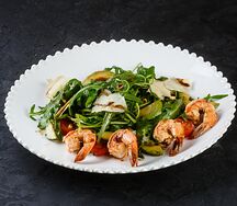 Руккола с креветками