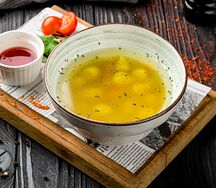 Бульон с пельмешками Дюшбара
