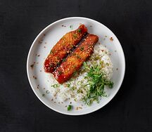 Стейк из лосося на гриле