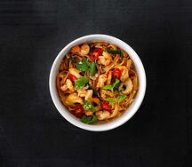 Лапша Том Ям с креветками