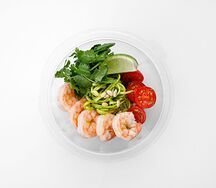 Креветки с цукини