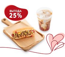 Хот-дог и напиток на выбор