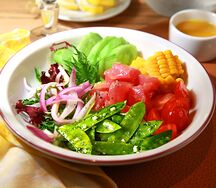 Крудо из тунца с апельсином и медовой горчицей