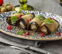 Рулетики из баклажанов с сыром