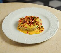 Бифштекс с жидким сыром чеддер