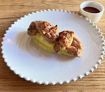 Шашлычок из курицы с пюре