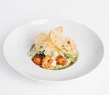 Салат Цезарь с тигровыми креветками