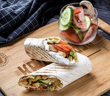 Овощной ролл с грибами