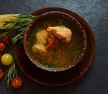 Рыбный суп из лосося